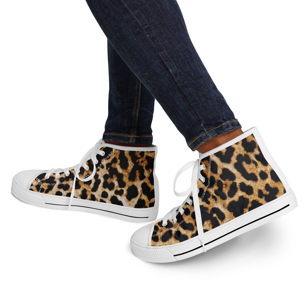 SNE4K | high top | leopard print | white details