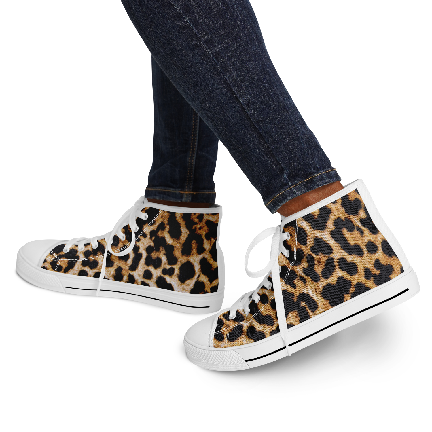 SNE4K | high top | leopard print | white details