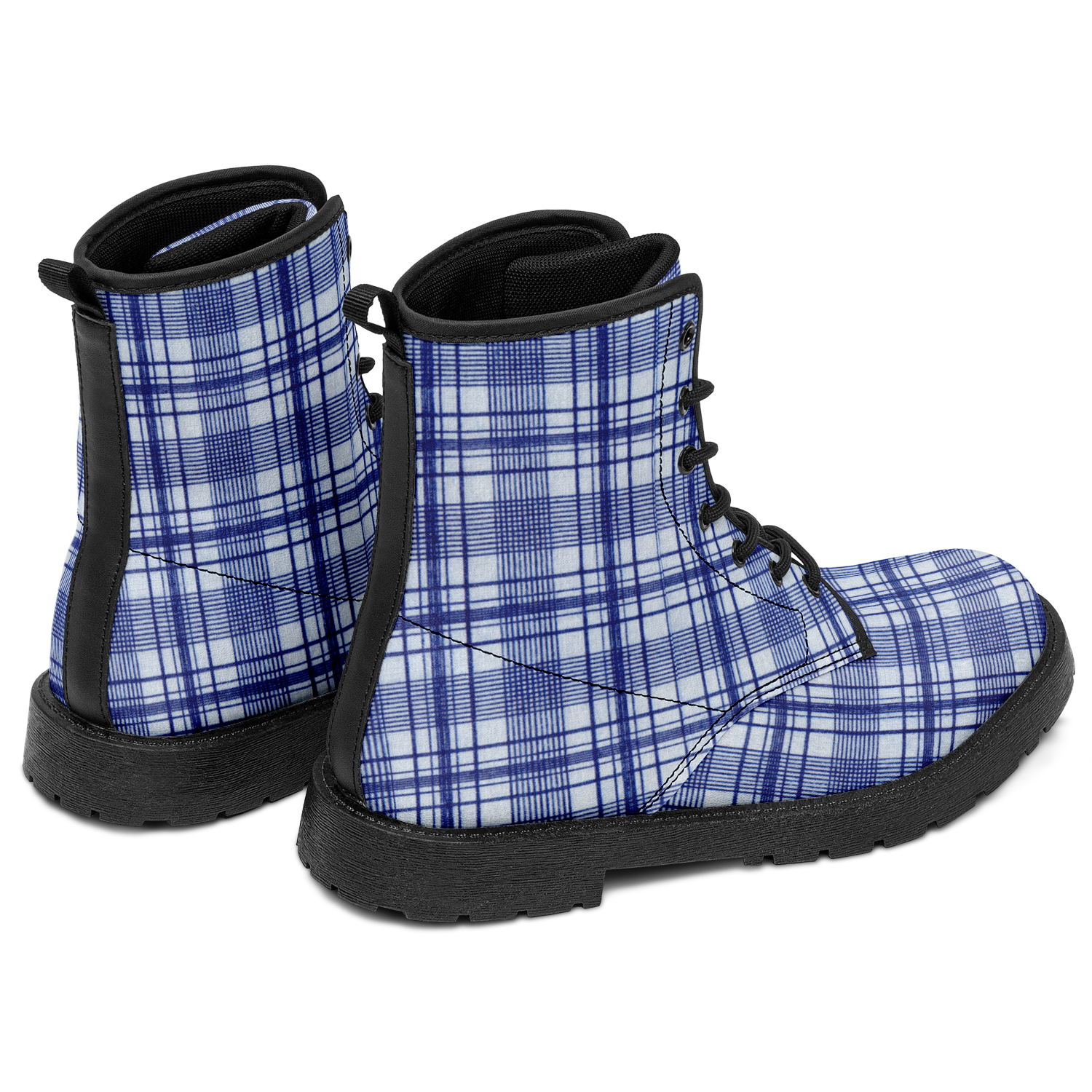 N | city strider boot | blue plaid - Arcadia Apparel