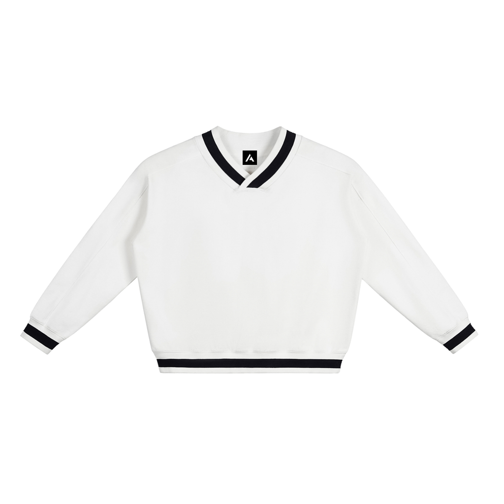 neutral,new,all,v-neck,collar,sweatshirt,boxy,oversized,contrast,nath