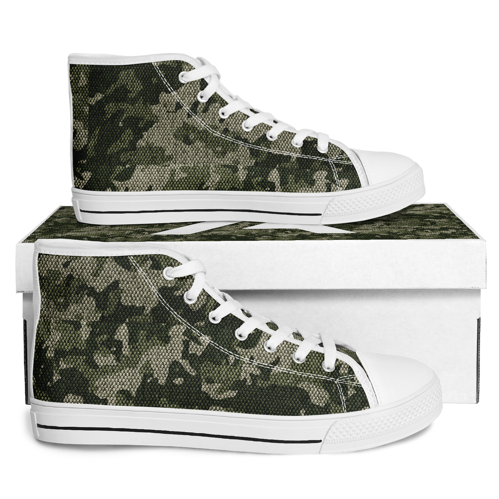 HIGH TOP | green camo | white sole - Arcadia Apparel
