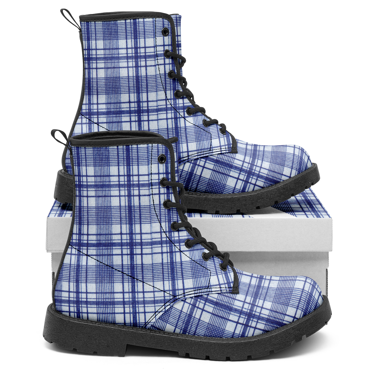 N | city strider boot | blue plaid - Arcadia Apparel