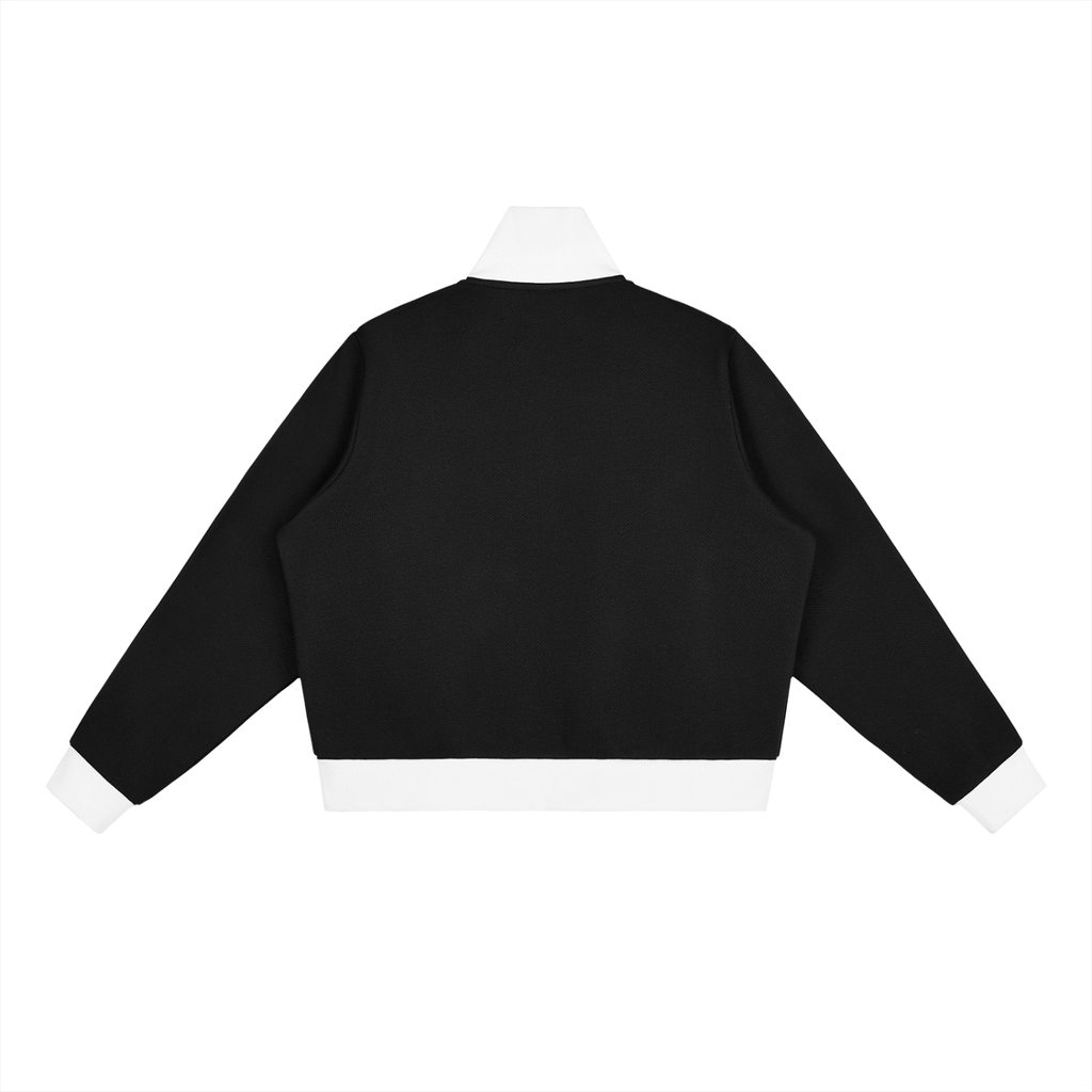 all,arcaprl,arcadia apparel,arcadia,contrast,side stripe,fleece,cropped,track,jacket