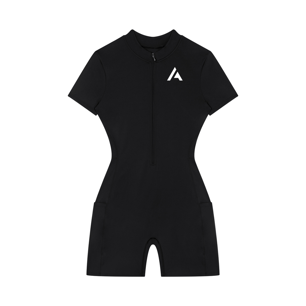 all,arcaprl,quarter,zip,short,sleeve,romper,women,womens,woman,womans,upper,body,wo0012
