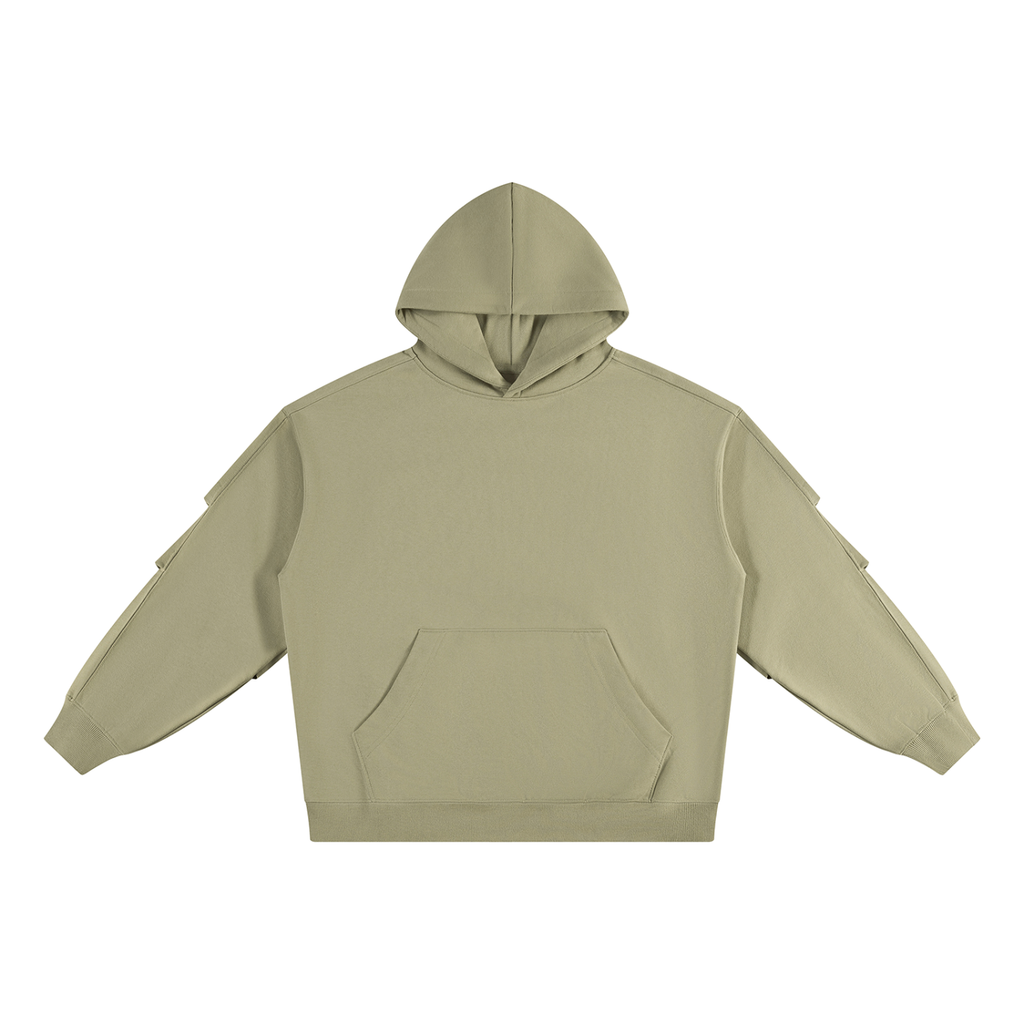 all,arcaprl,ut0229,one,size,upper,body,heavyweight,ruched,sleeves,hoodie