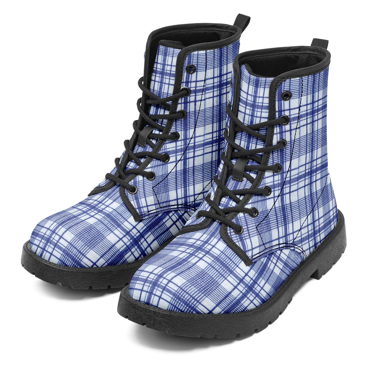 N | city strider boot | blue plaid - Arcadia Apparel