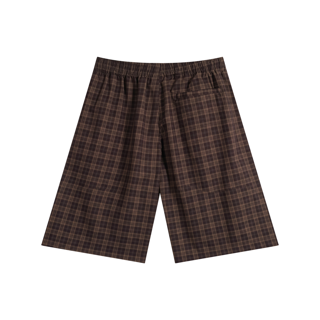 Unisex Plaid Wide Leg Shorts