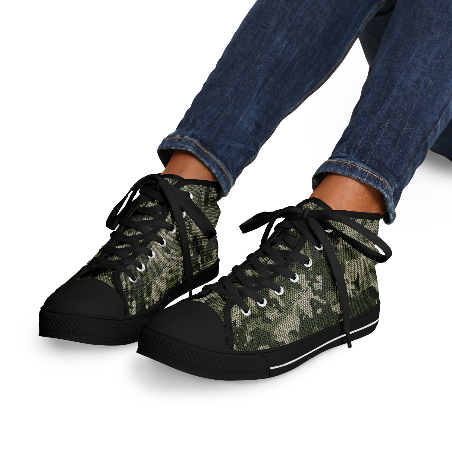HIGH TOP | green camo | black sole - Arcadia Apparel