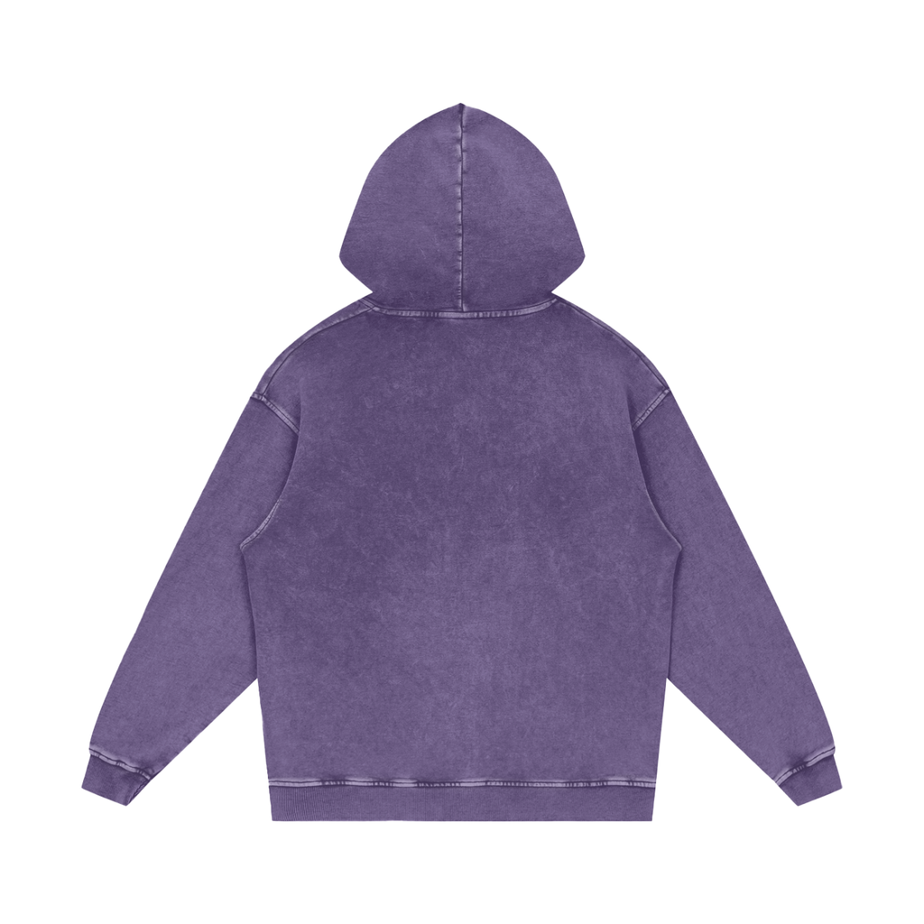 M | SNOW WASHED LOOSE COTTON HOODIE | no logo - Arcadia Apparel