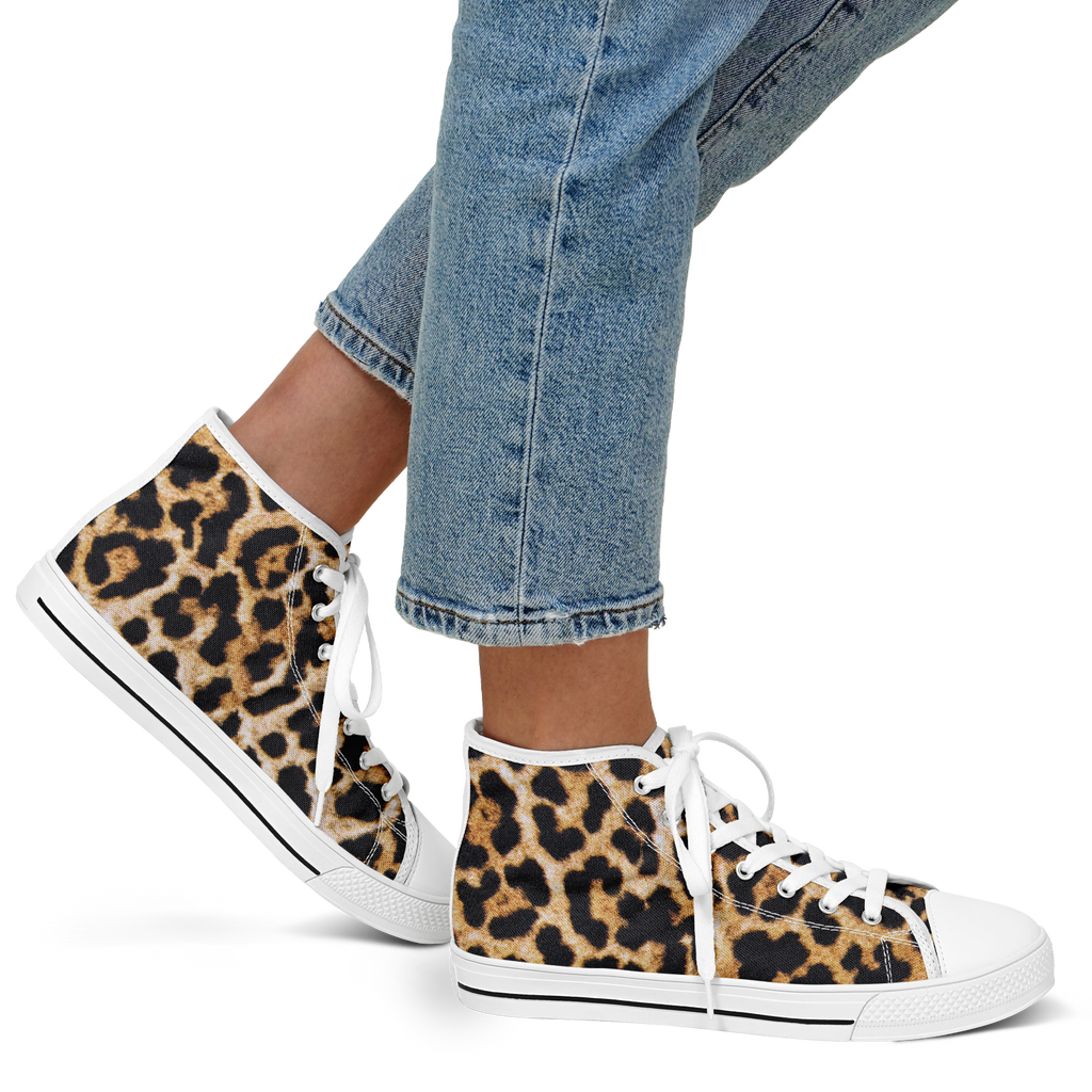 SNE4K | high top | leopard print | white details