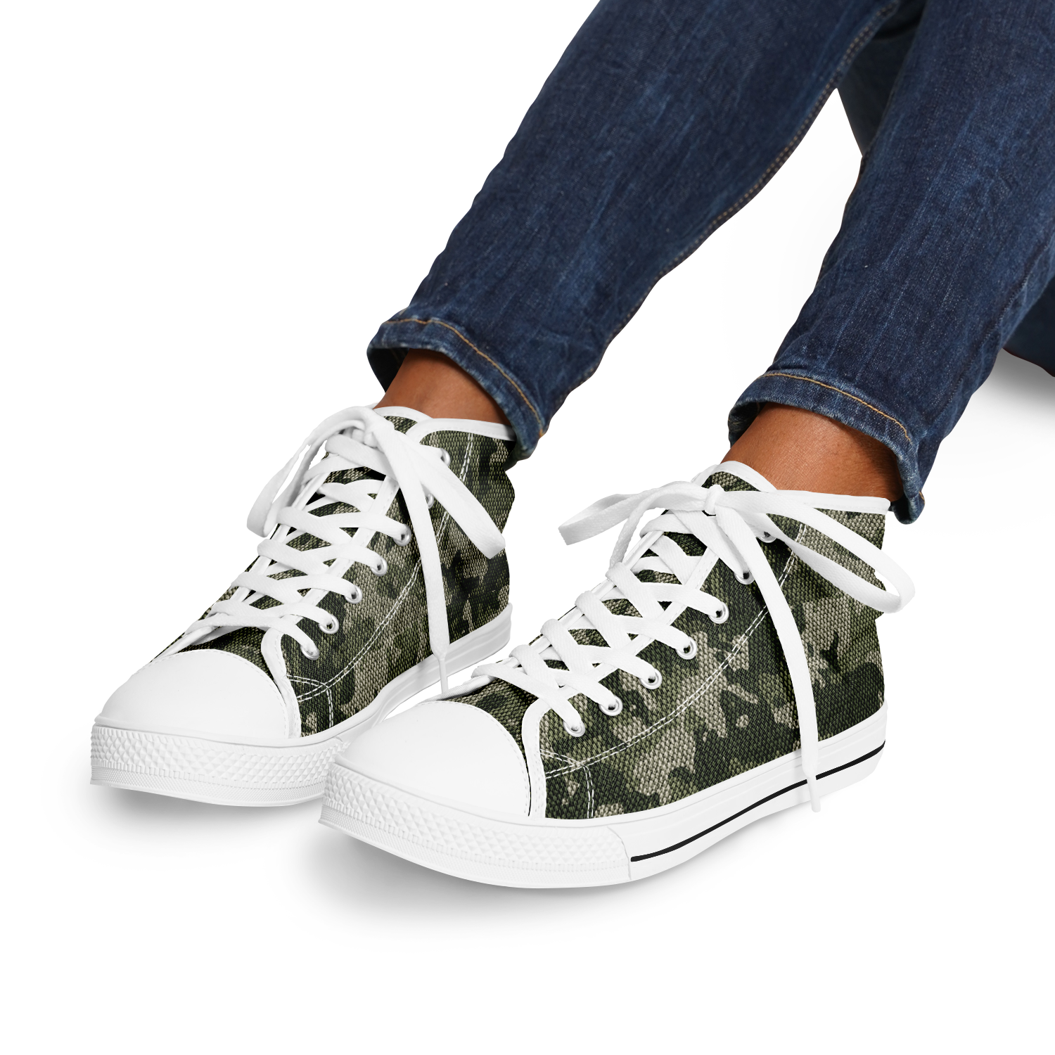 HIGH TOP | green camo | white sole - Arcadia Apparel