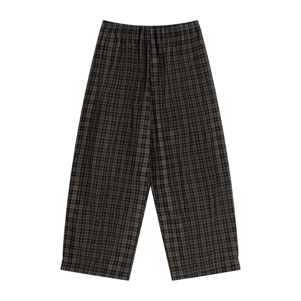 Unisex Plaid Wide Leg Pants