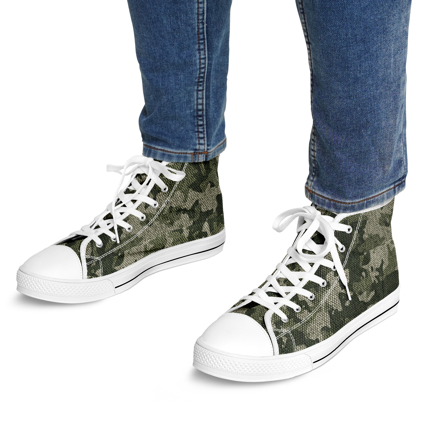 HIGH TOP | green camo | white sole - Arcadia Apparel