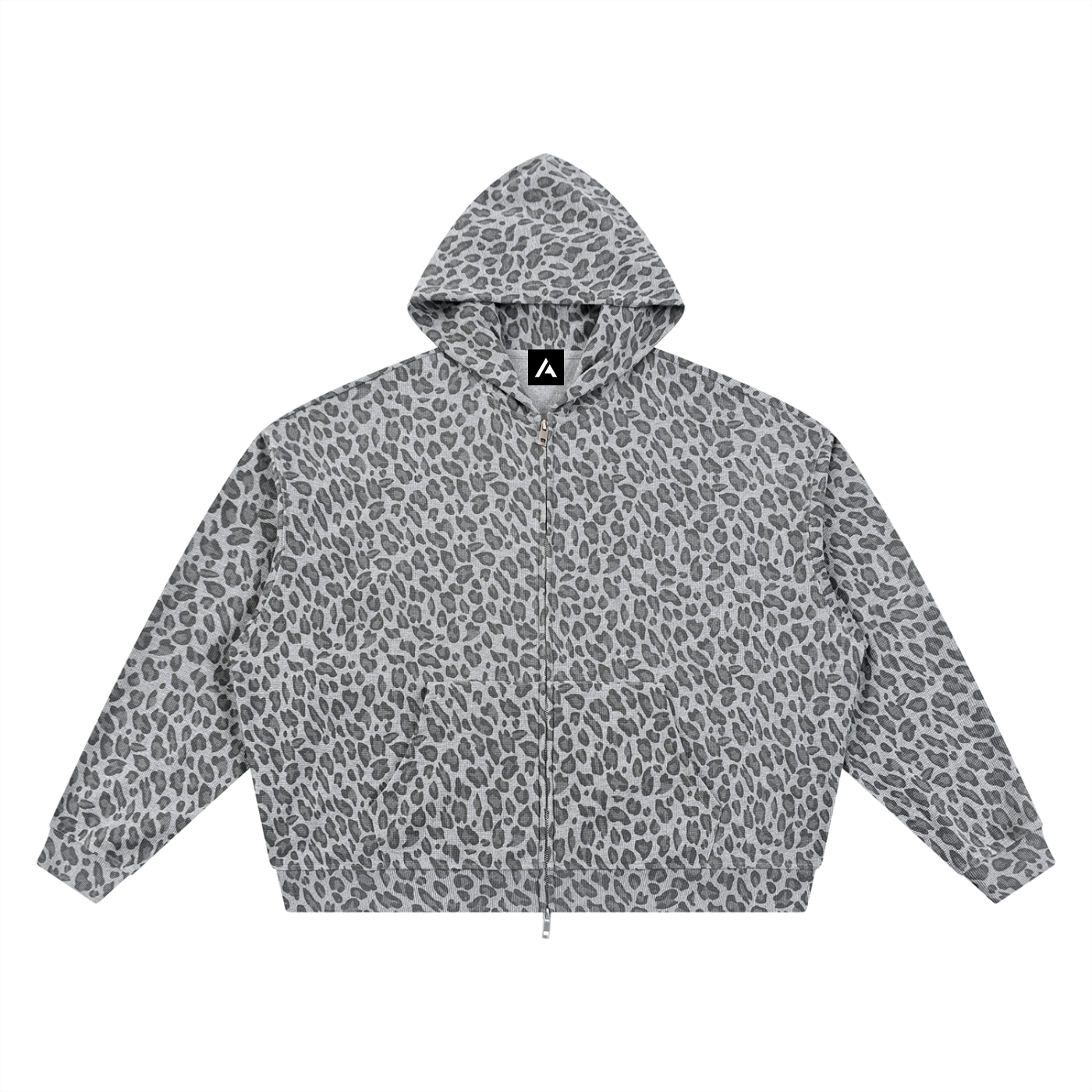 all,arcaprl,leopard,print,full,zip,hoodie,waffle,one,size,upper,body,ut0143
