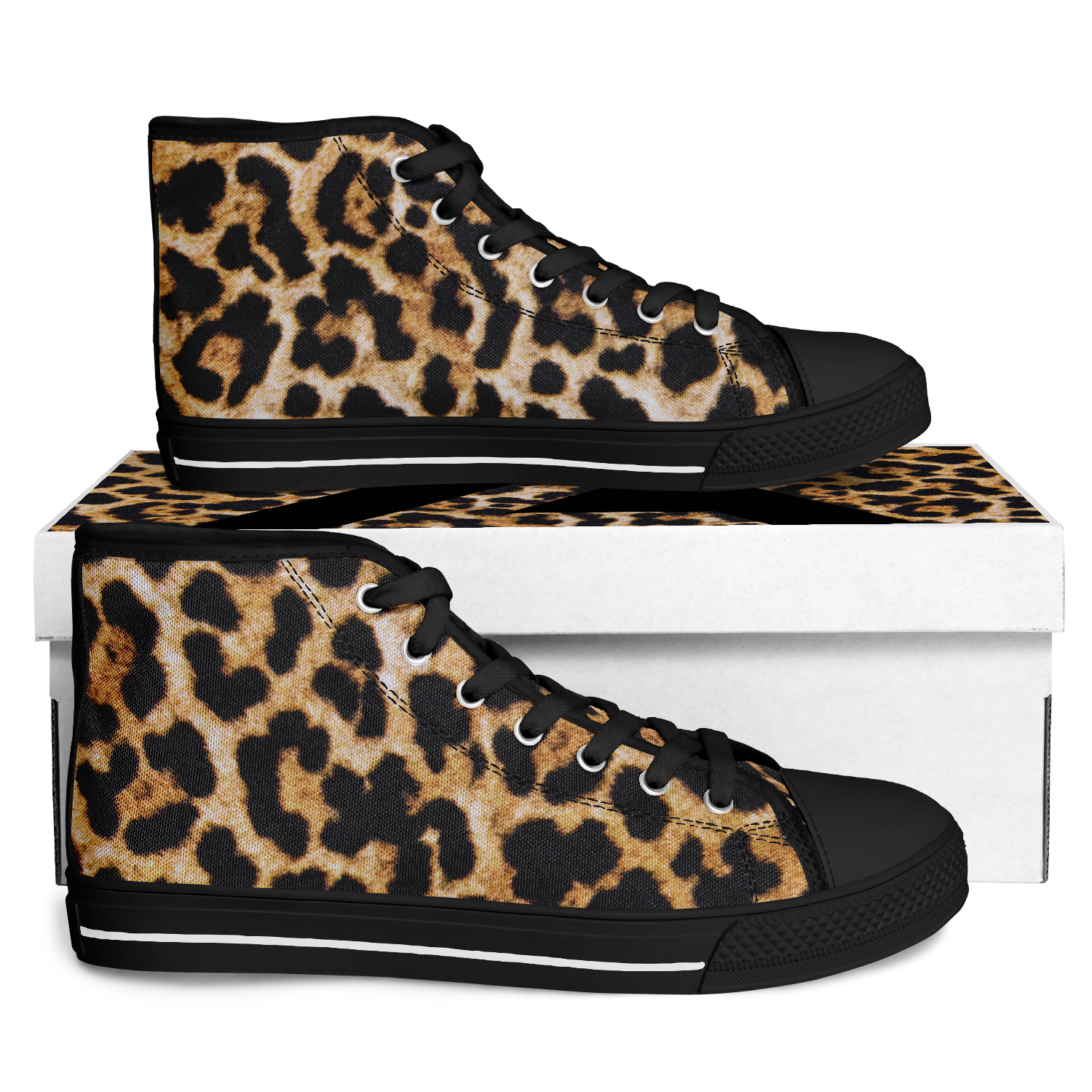 SNE4K | high top | leopard print | black details