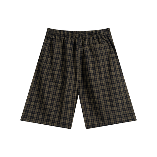 O | plaid wide leg shorts
