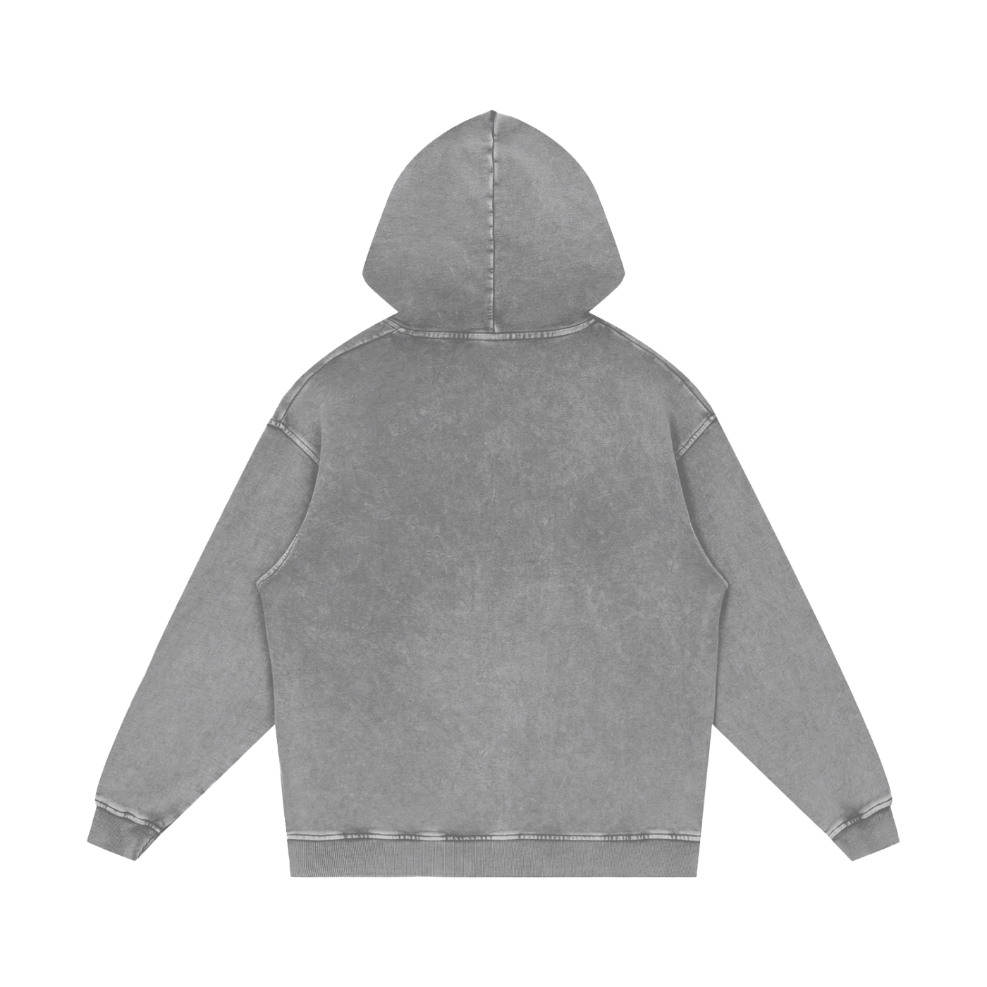 M | SNOW WASHED LOOSE COTTON HOODIE | with logo - Arcadia Apparel