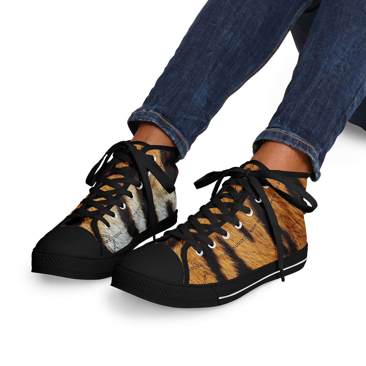SNE4K | high top | tiger stripes | black details