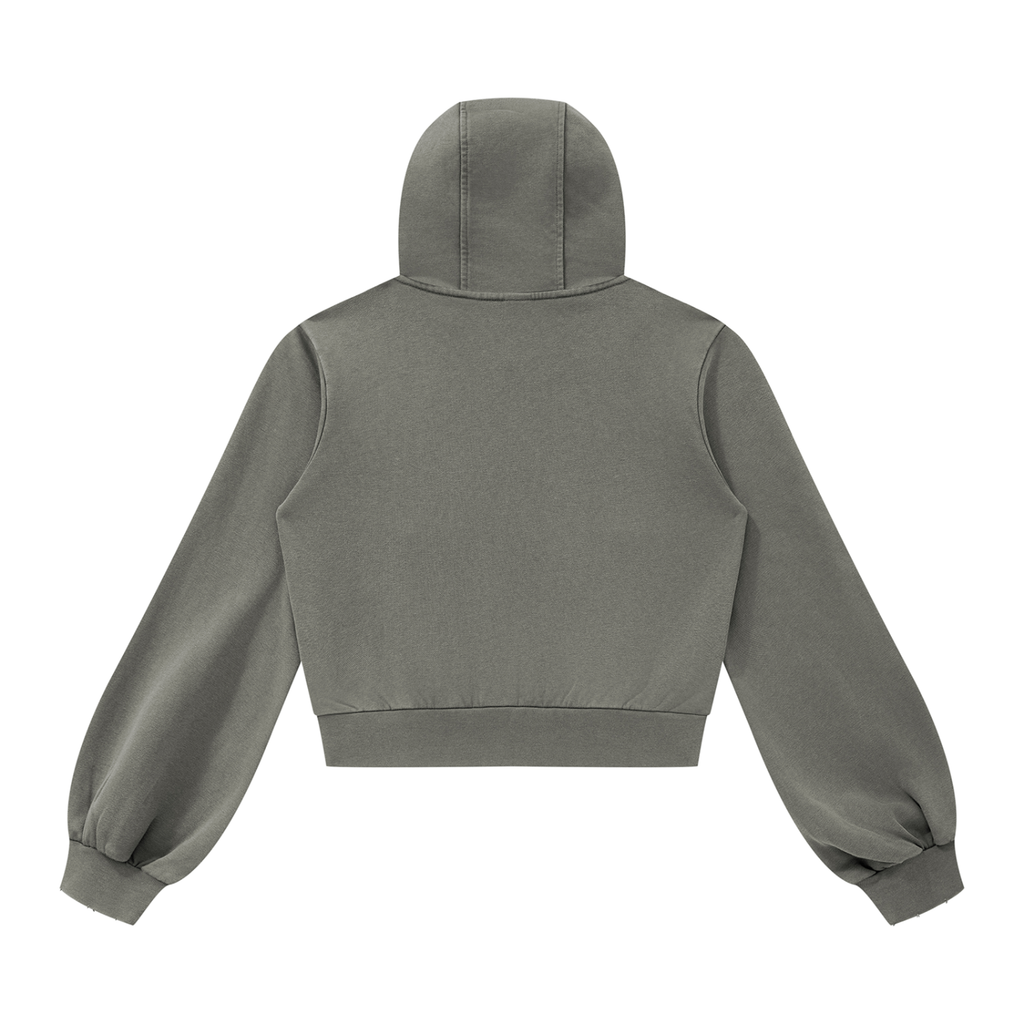 W | vintage wash full zip hoodie