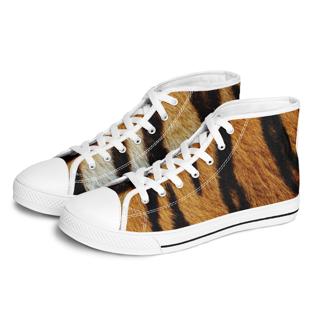 SNE4K | high top | tiger stripes | white details