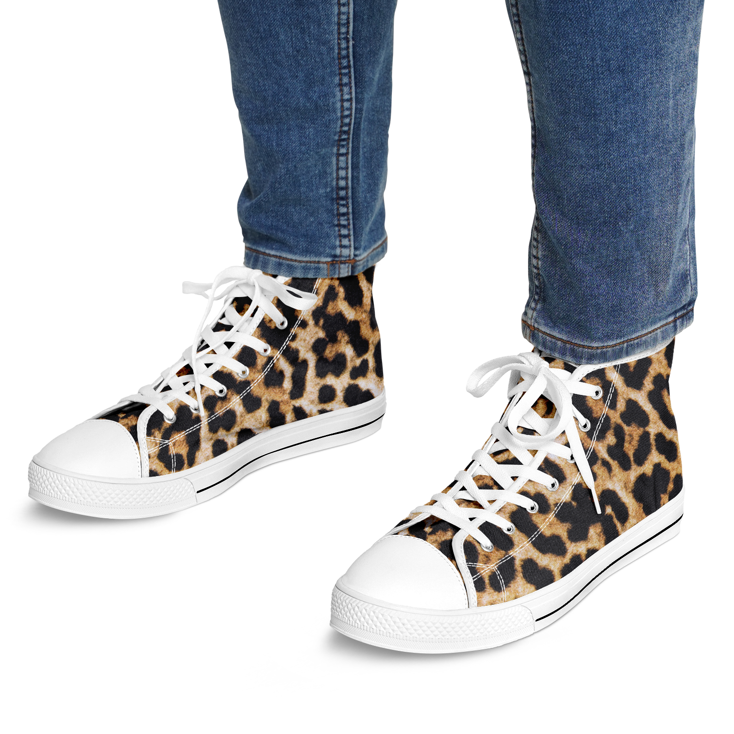 SNE4K | high top | leopard print | white details