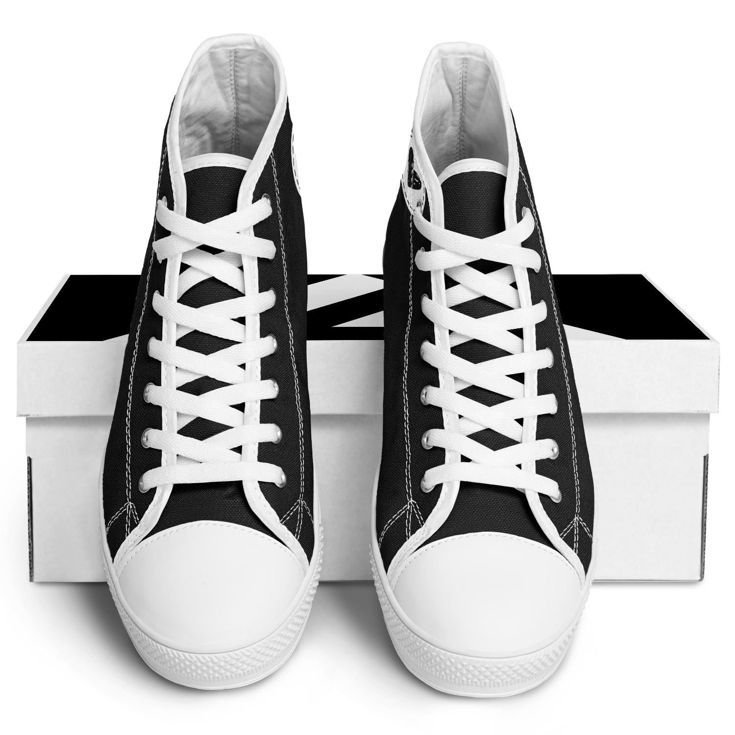 N | SNEAK | high top | black heart and stitches - Arcadia Apparel