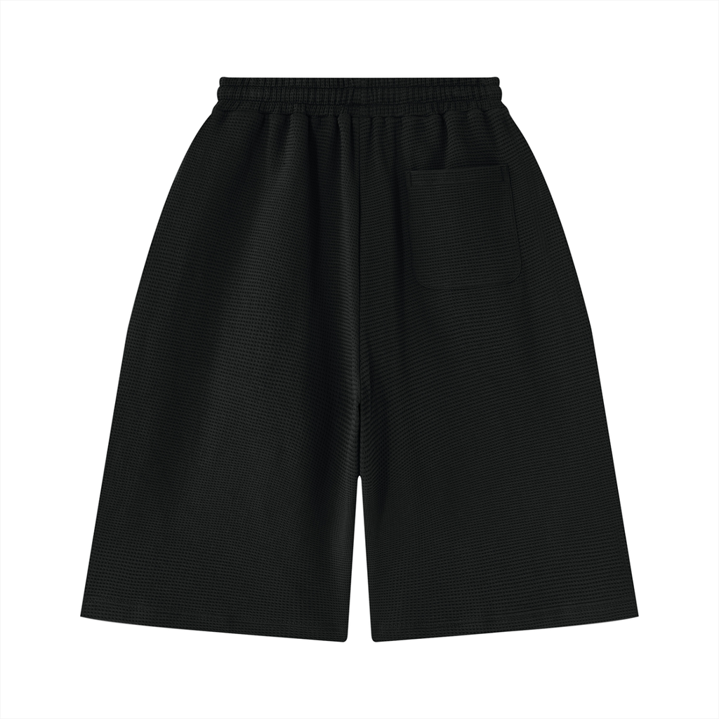 O | wide-leg waffle shorts