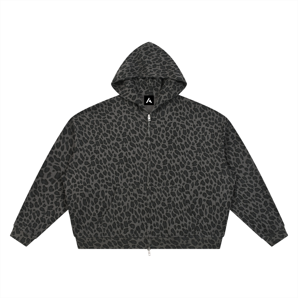 all,arcaprl,leopard,print,full,zip,hoodie,waffle,one,size,upper,body,ut0143