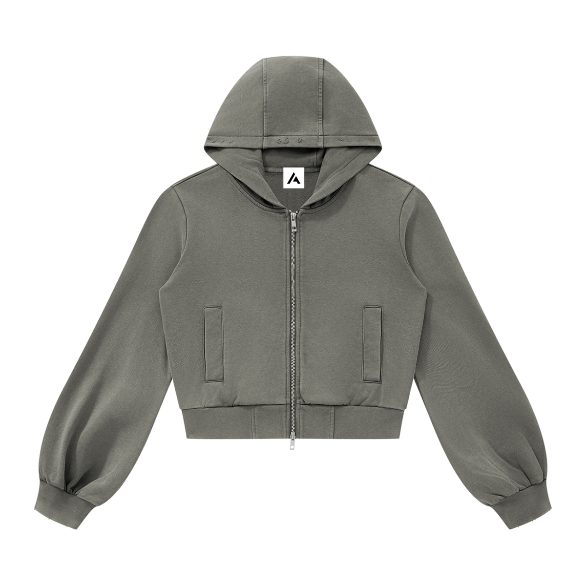 W | vintage wash full zip hoodie