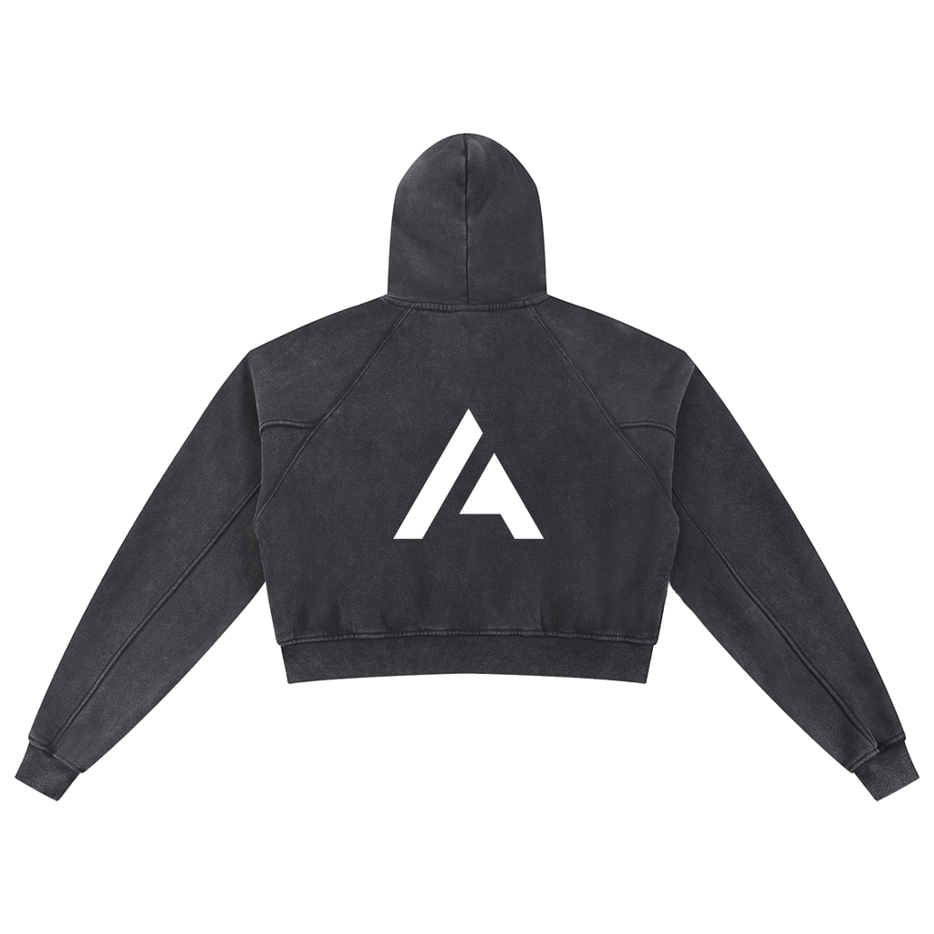 WOMEN'S SNOW WASHED HOODIE | cropped - Arcadia Apparel
