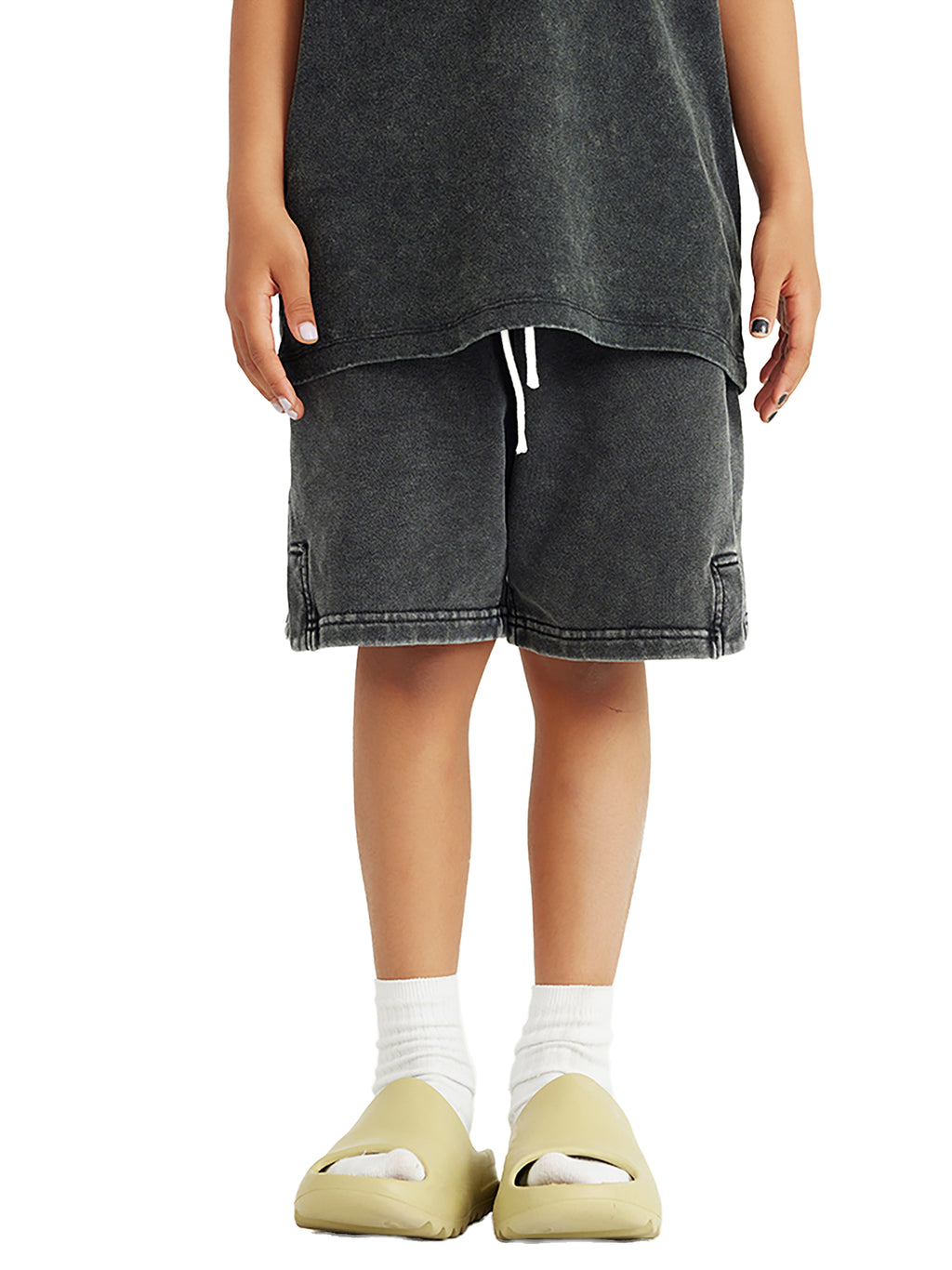 K | snow-washed kids' shorts