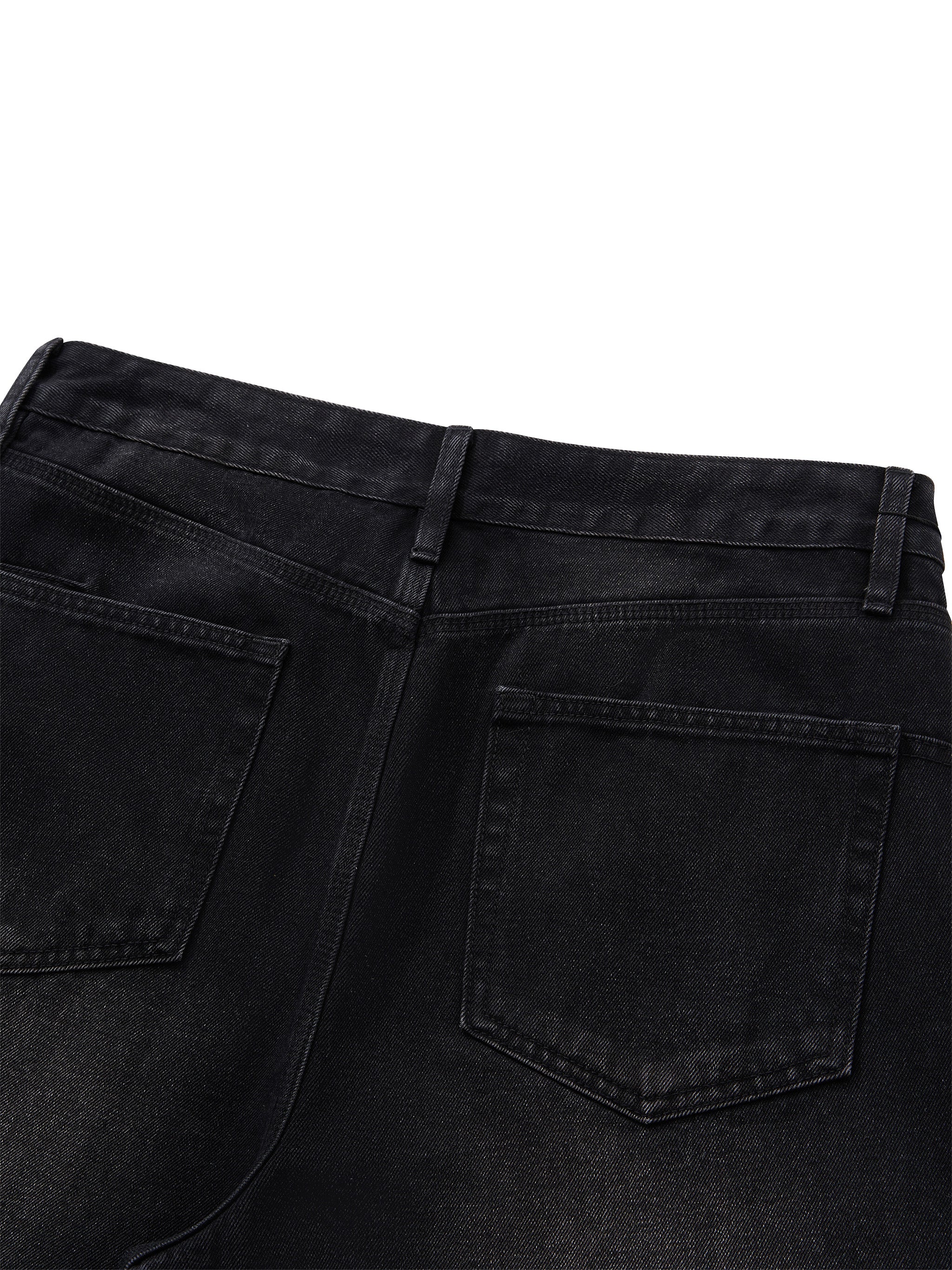 M | vintage wash wide leg jeans | black