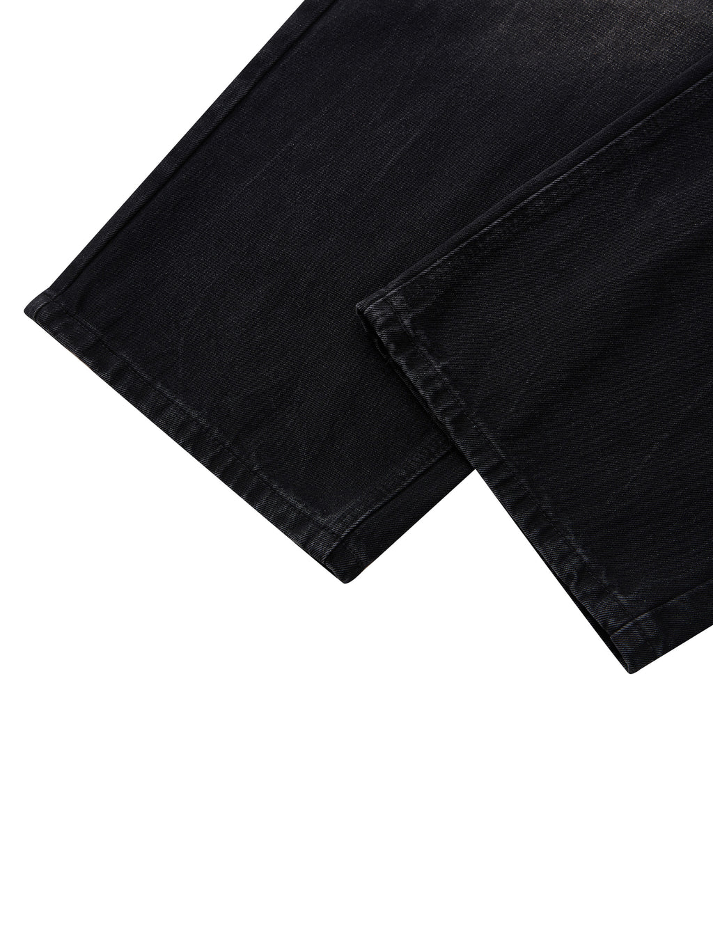 M | vintage wash wide leg jeans | black