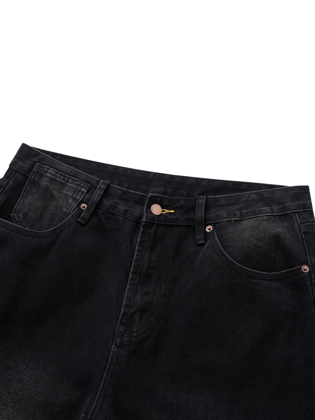 M | vintage wash wide leg jeans | black