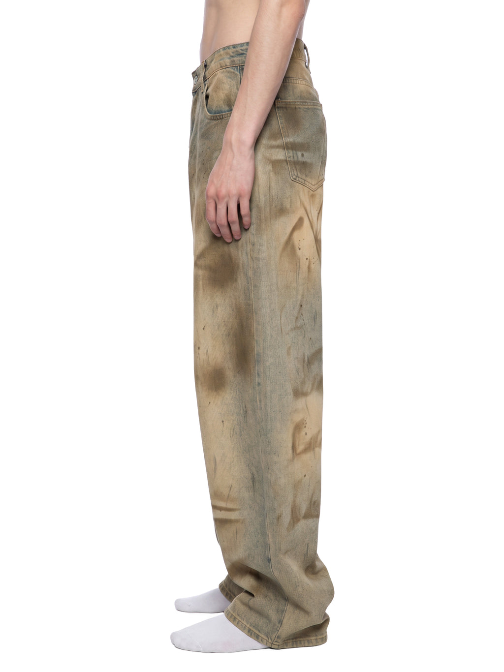 M | vintage wash barrel leg jeans
