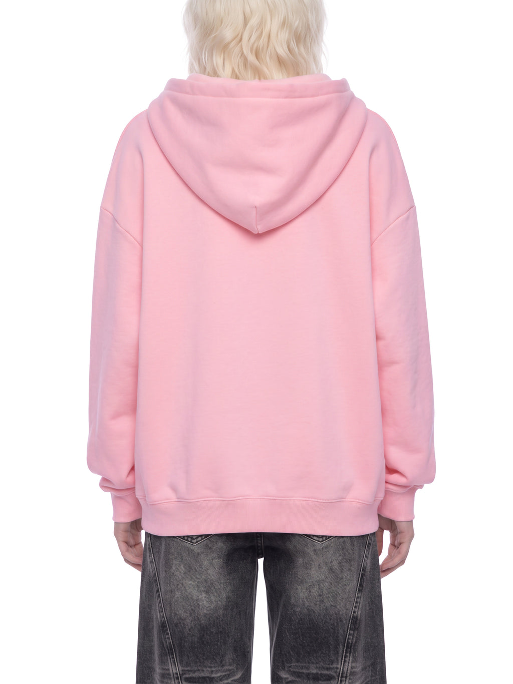 O | U oversized fleece chunky-zip hoodie