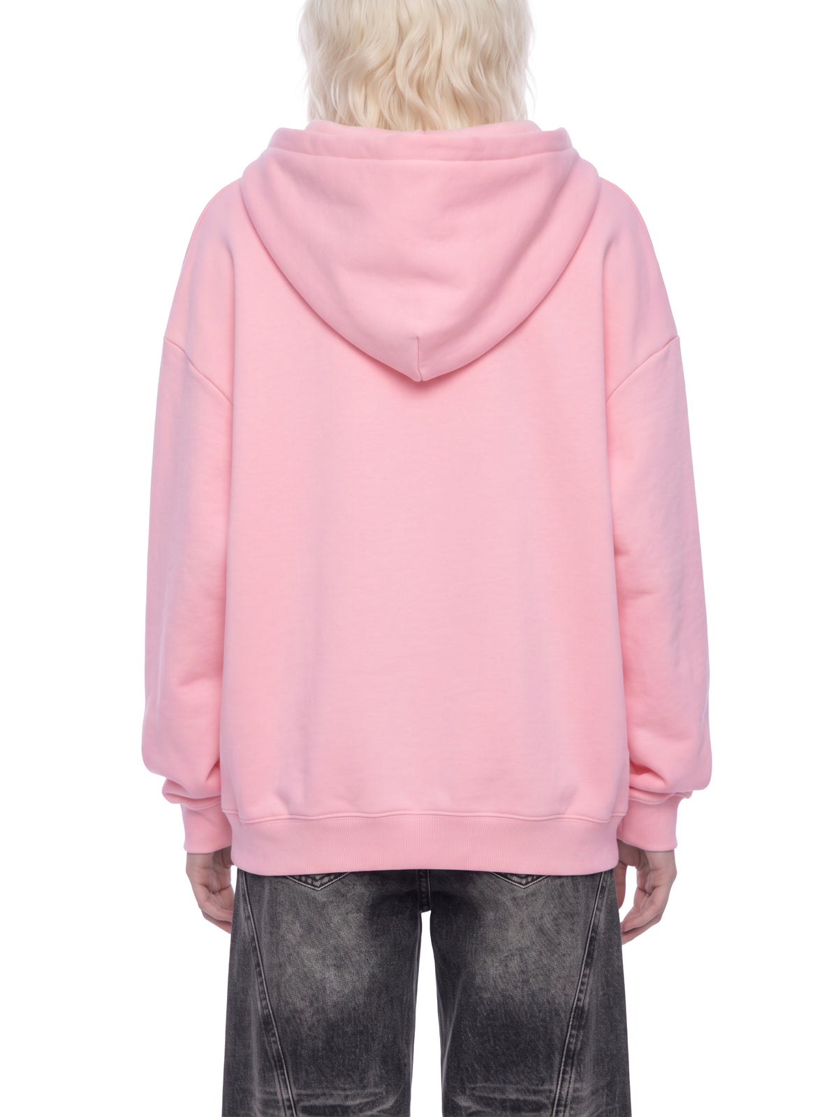 O | U oversized fleece chunky-zip hoodie