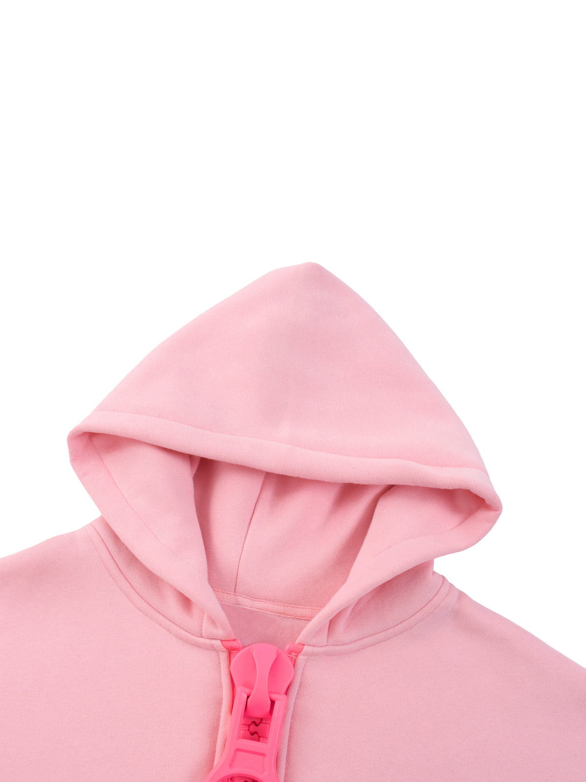 O | U oversized fleece chunky-zip hoodie