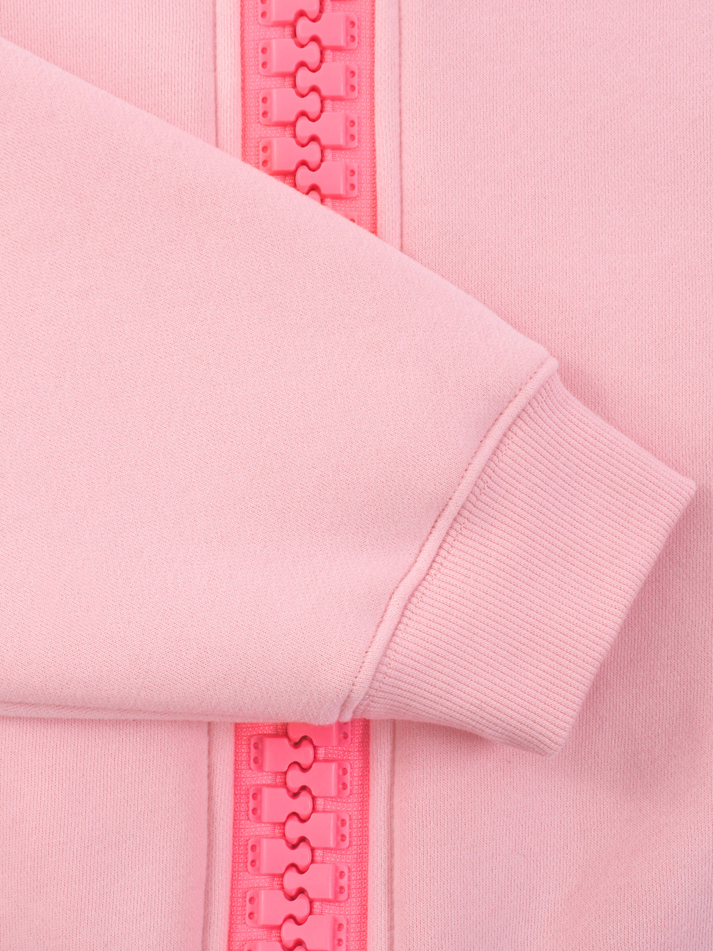 O | U oversized fleece chunky-zip hoodie
