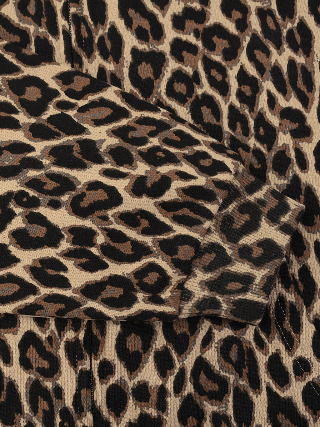 O | leopard full zip hoodie