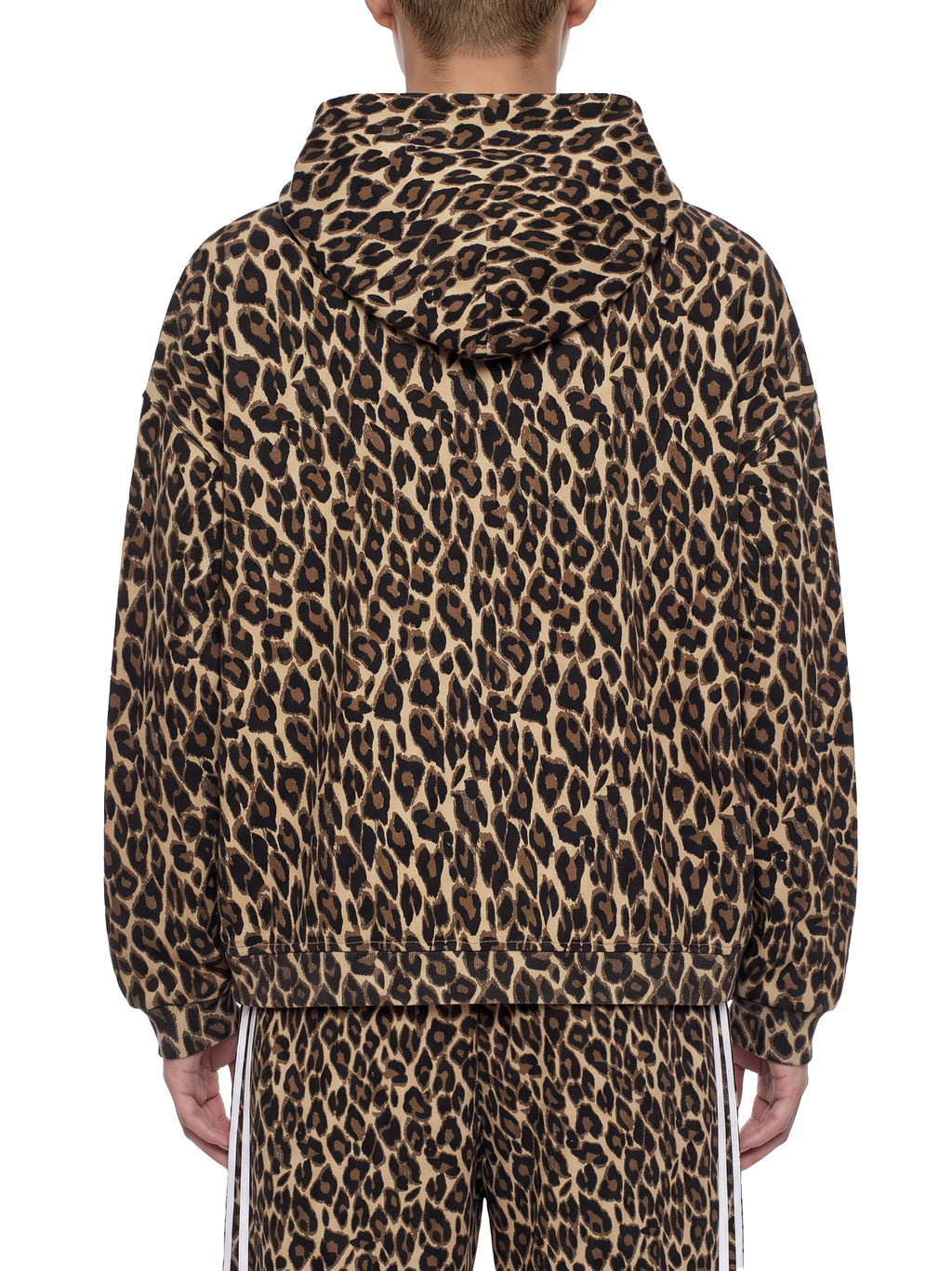 O | leopard full zip hoodie