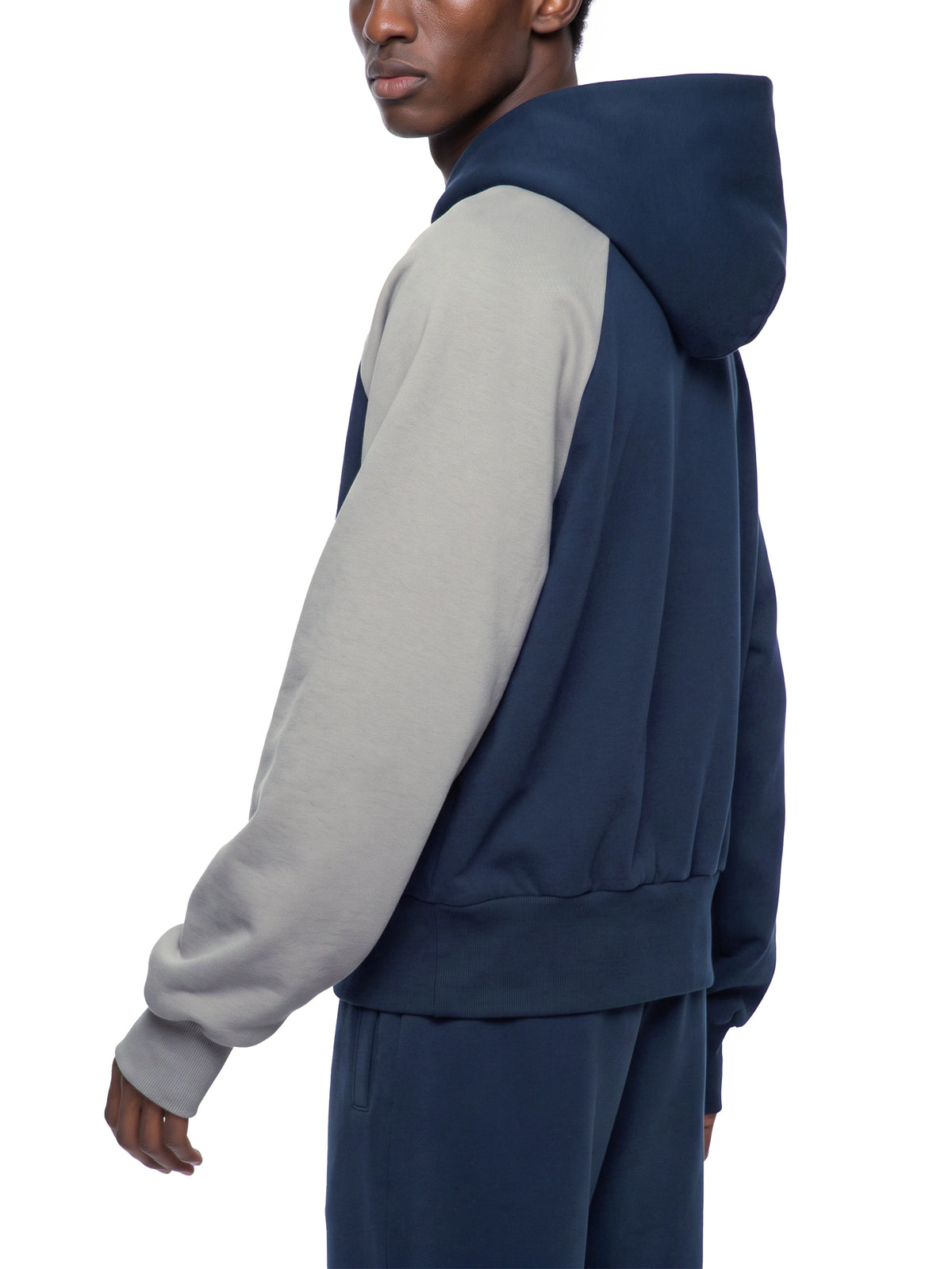 O | colour-block fleece hoodie