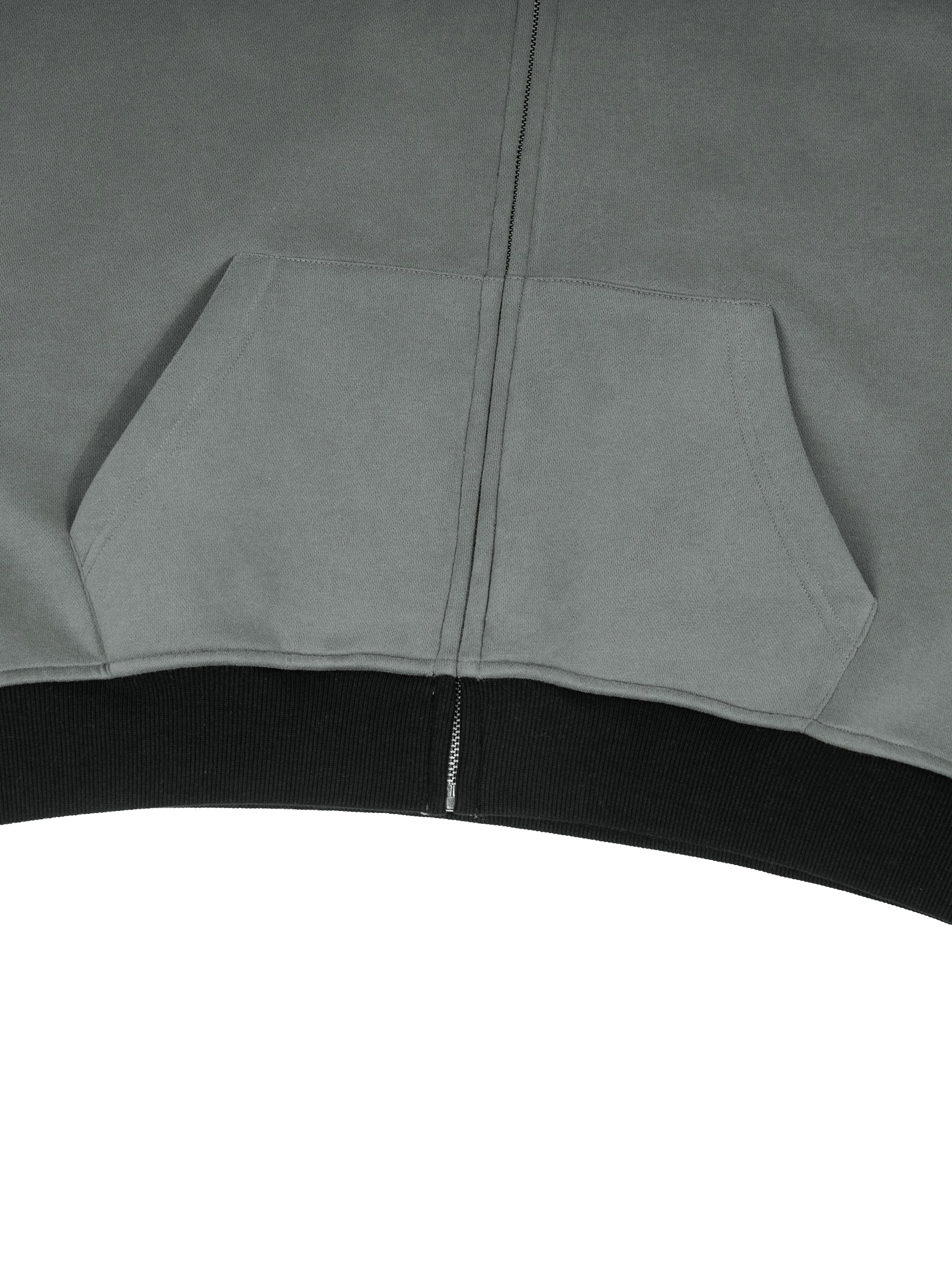 O | colour block fleece full-zip hoodie