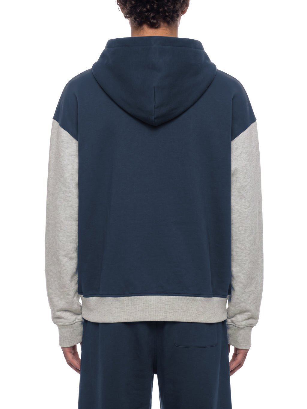 O | colour block fleece full-zip hoodie