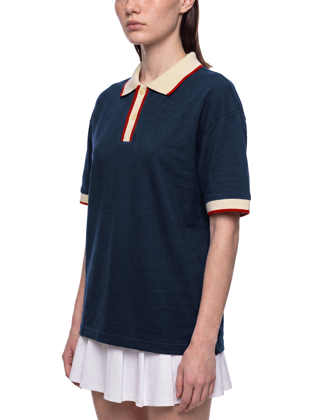O | colour block polo shirt