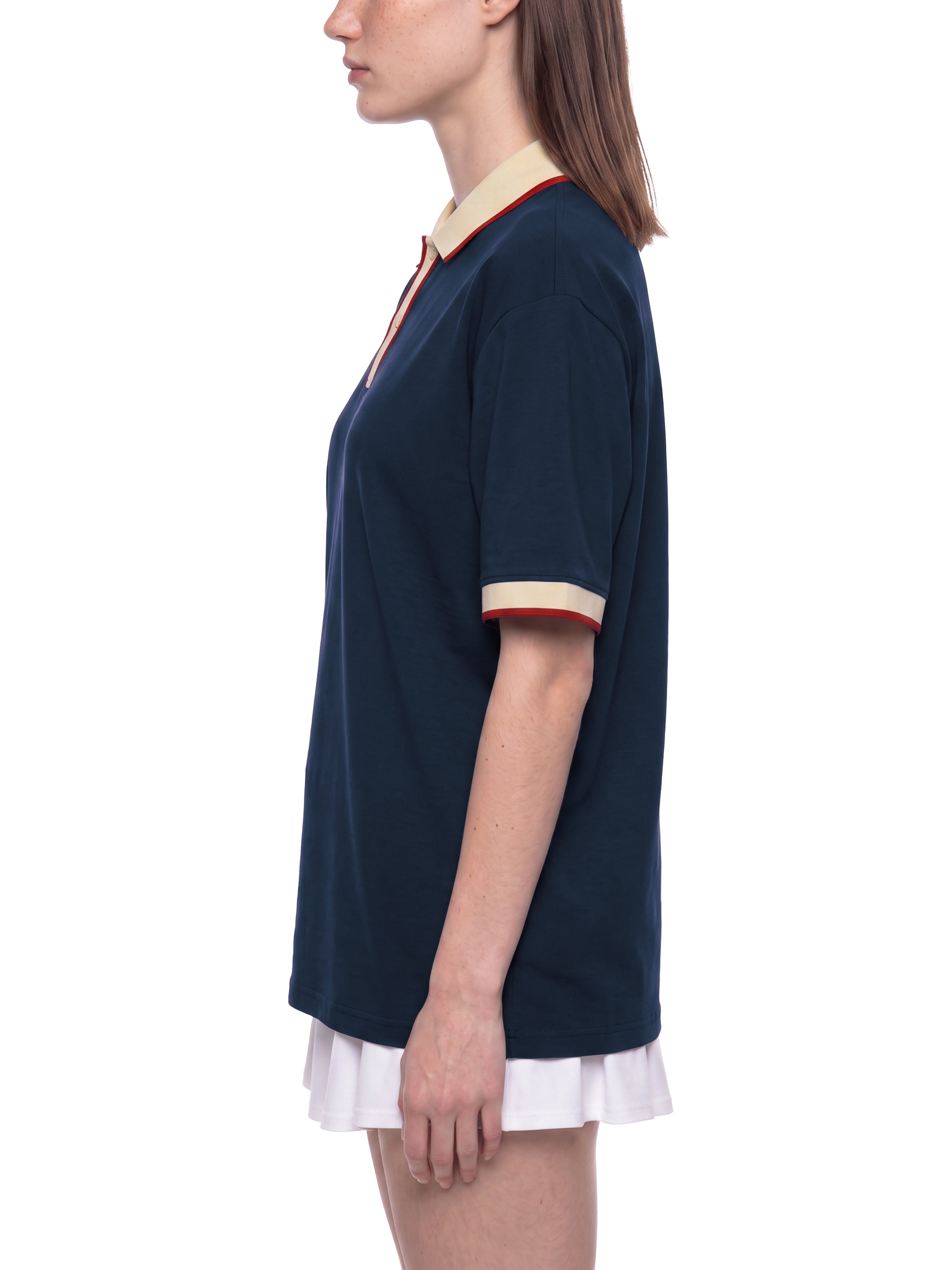 O | colour block polo shirt