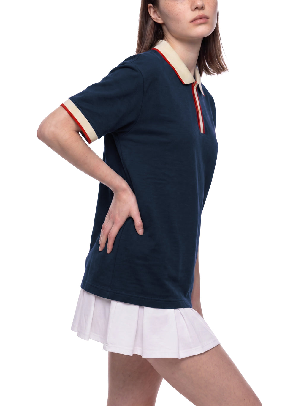 O | colour block polo shirt