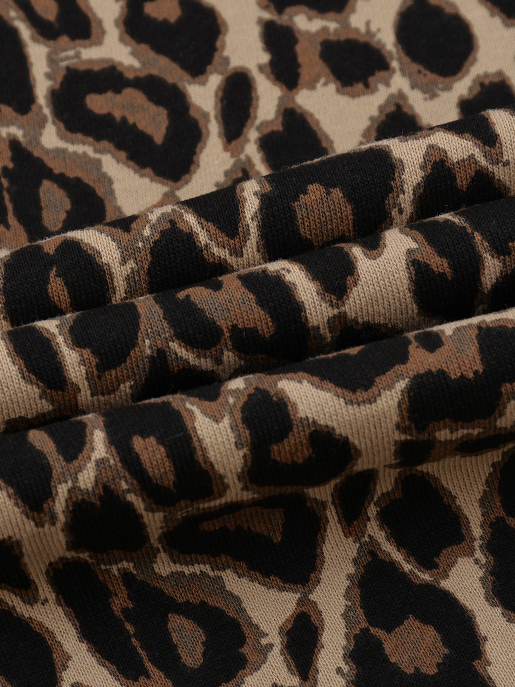 O | leopard barrel leg sweatpants