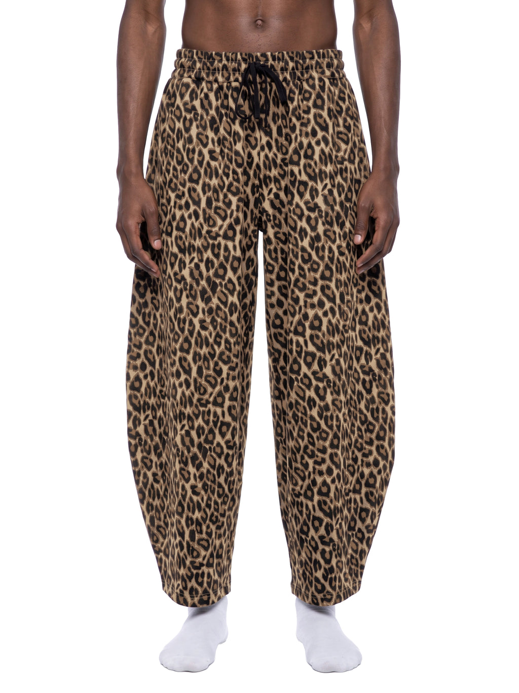 O | leopard barrel leg sweatpants