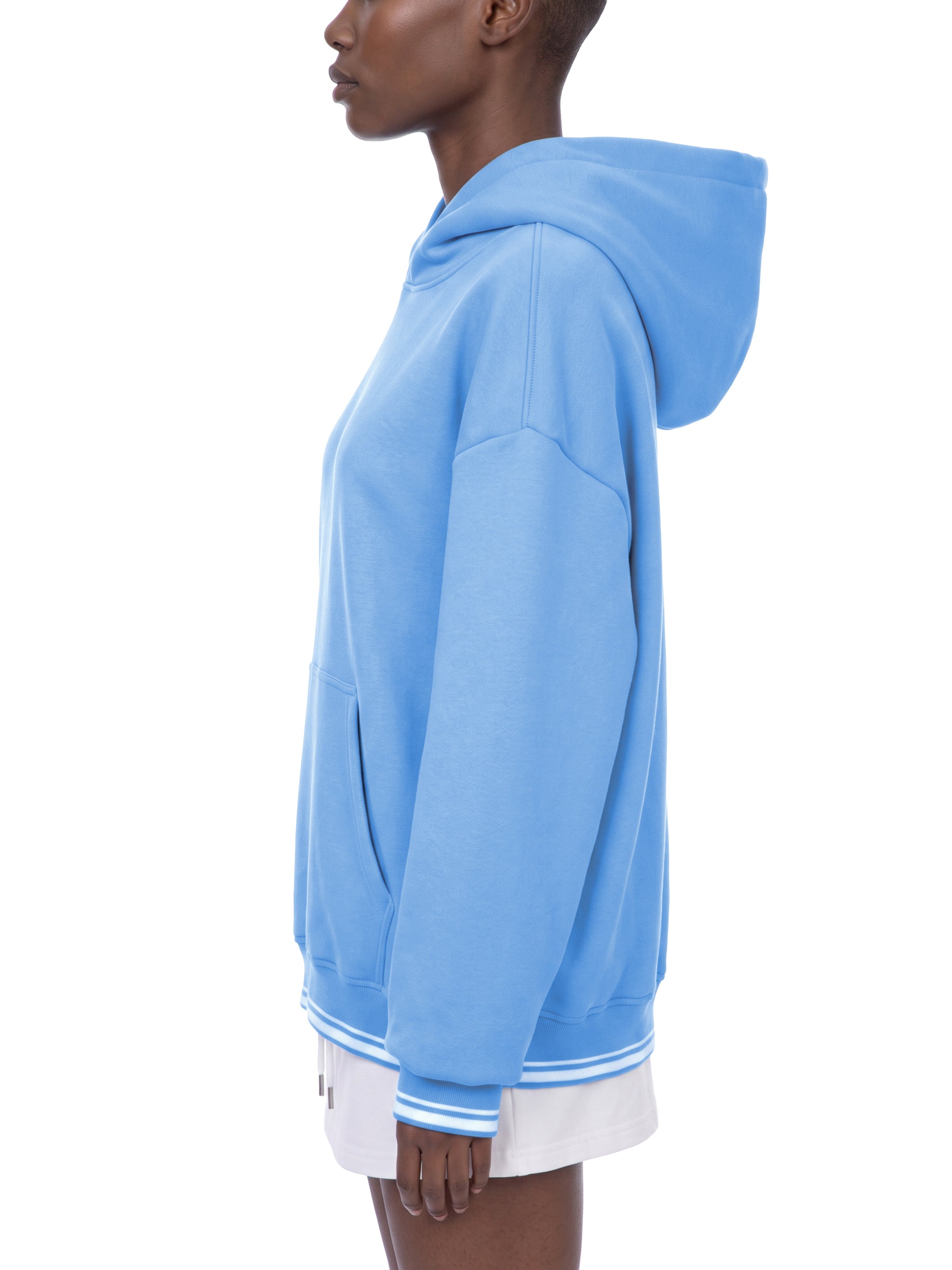 O | oversized colour block fleece hoodie